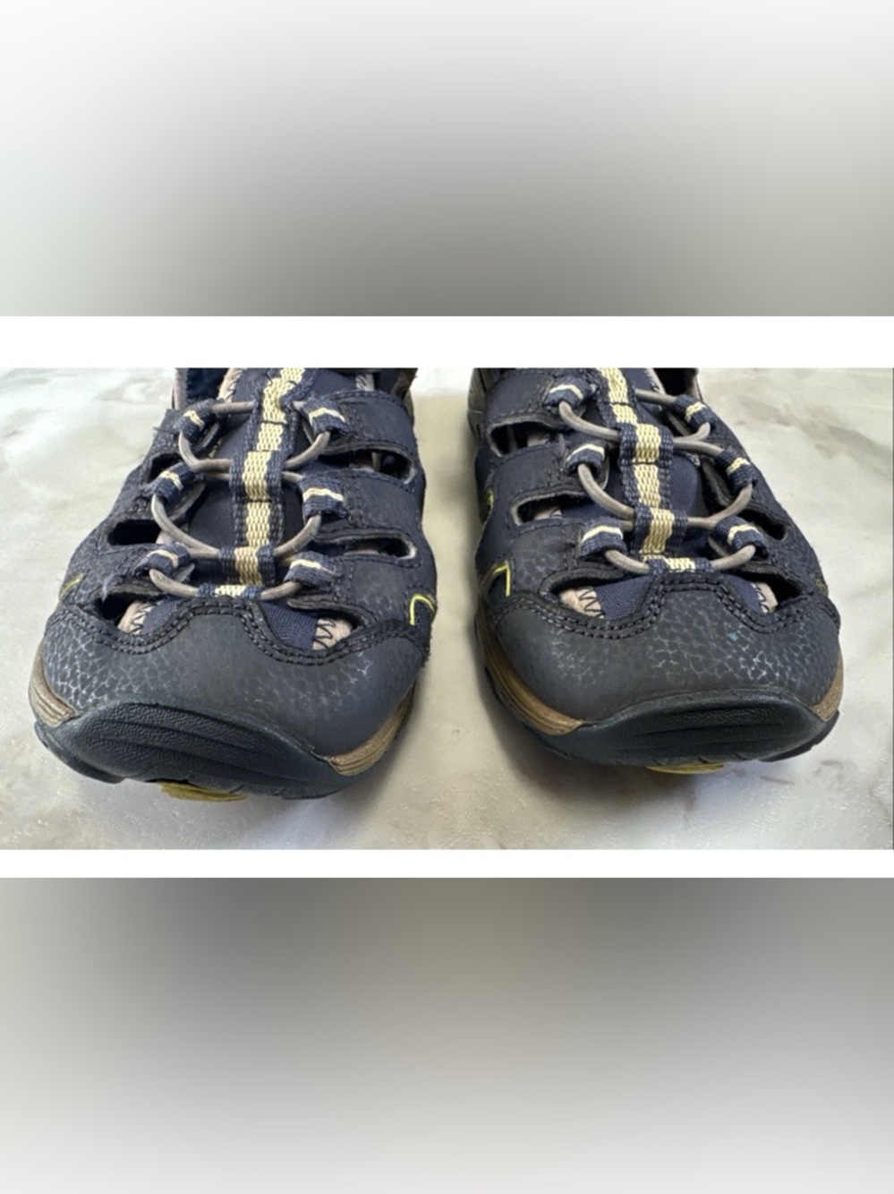 Merrell Hydro H2O Hiker Sandals Youth Boys Size 4 Blue Hiking Leather Shoes - Picture 5 of 8